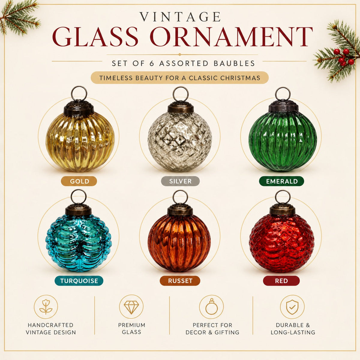 Christmas Baubles set