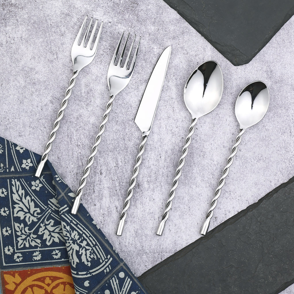 Smith’s Braid Flatware Set —  Set of 20 Pieces Table setting for 4
