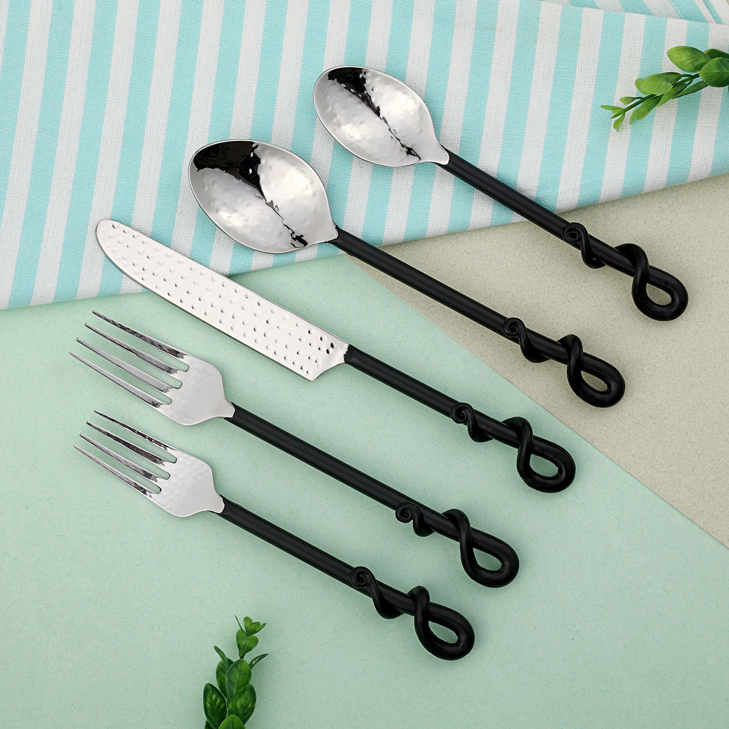 Charcoal Helix Flatware Set