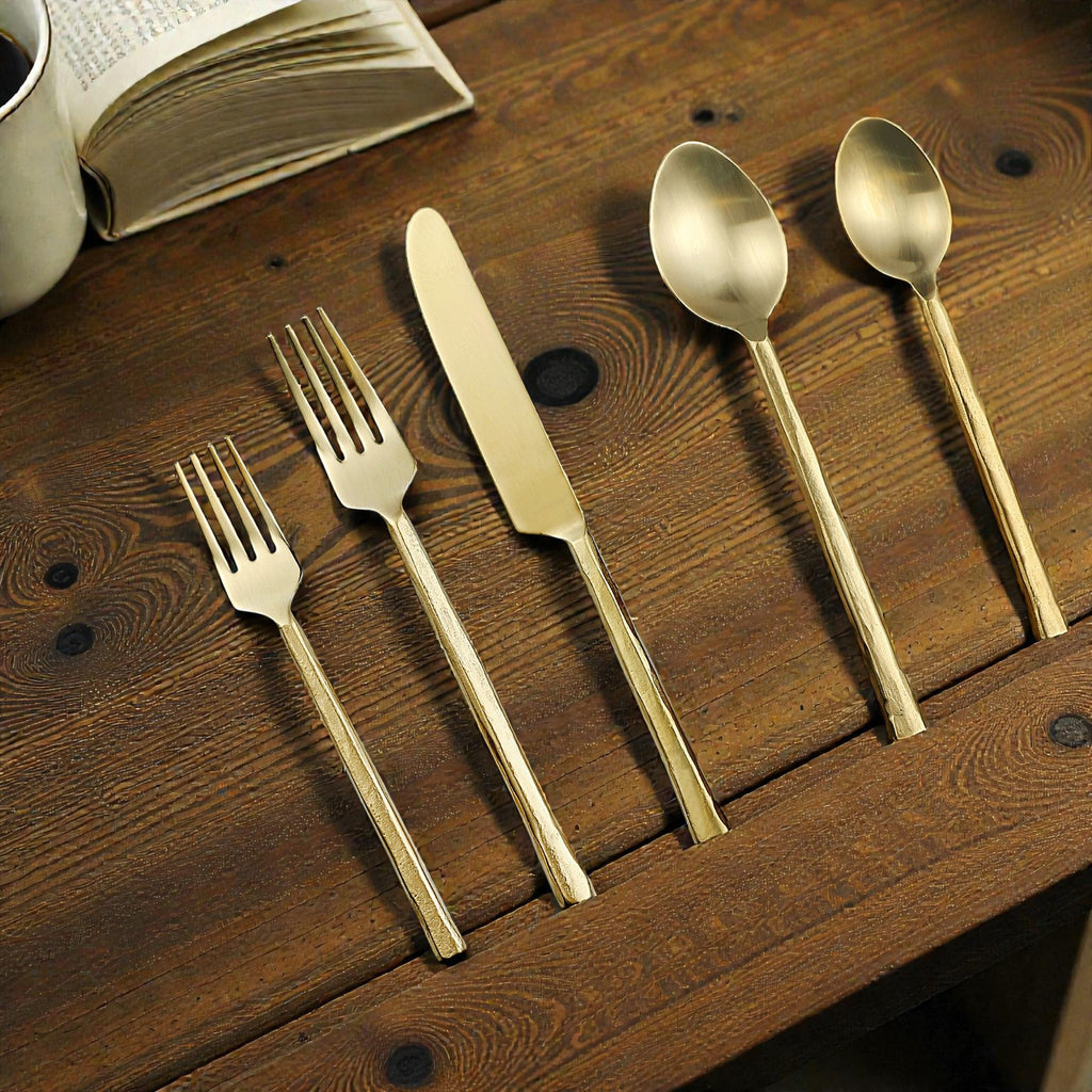 Willow Flatware Set — Gold