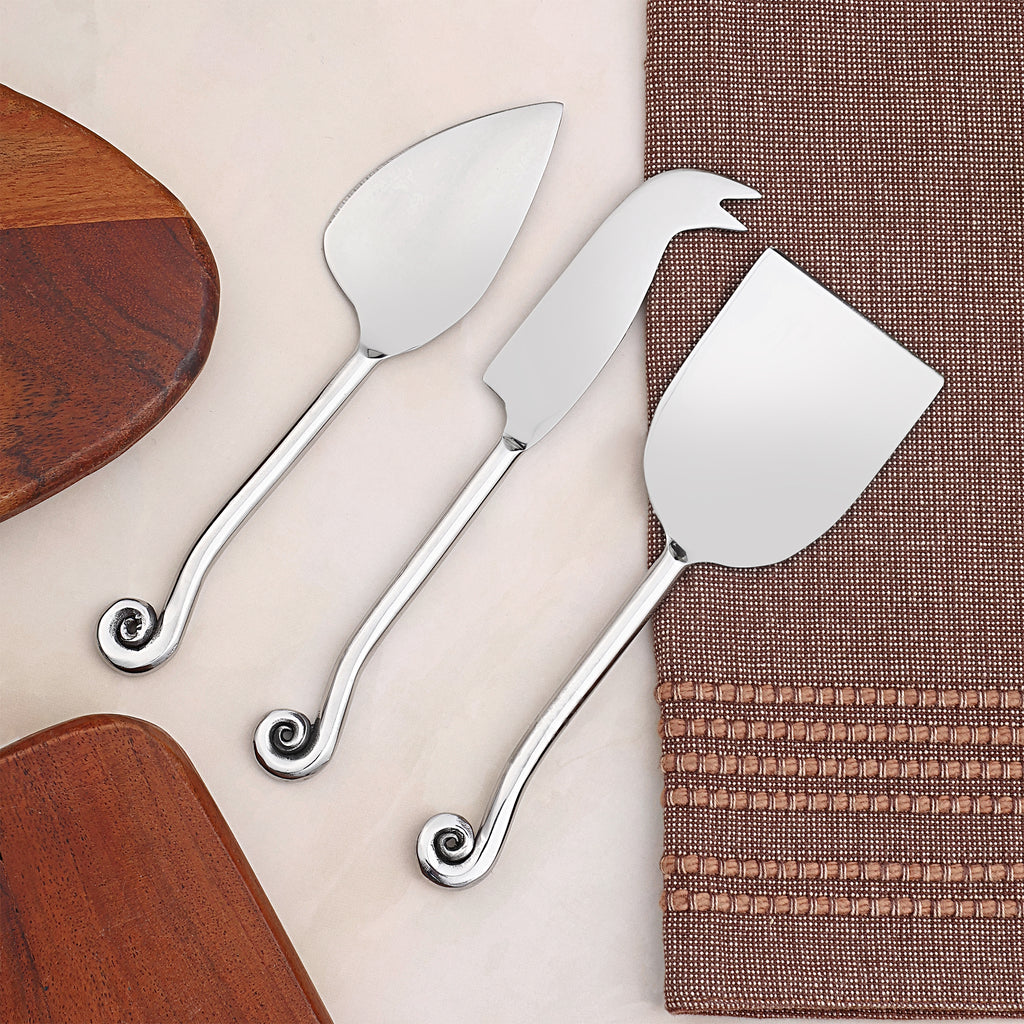 Swirl Cheese Set — Shiny Polished